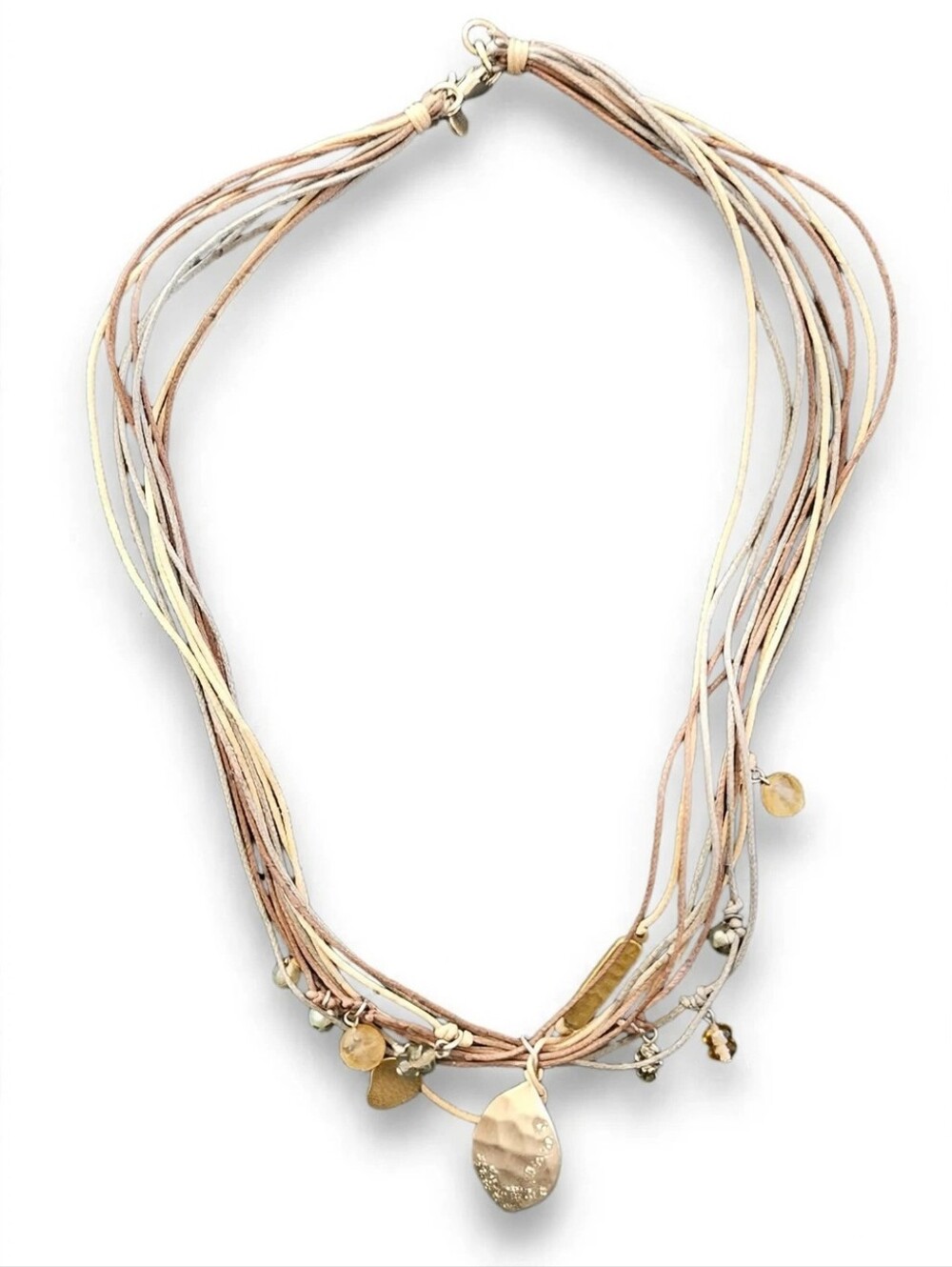 Silpada Mixed Metal Multi-Strand Necklace in Gold, Rose Gold & Silver